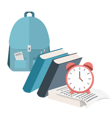 Study mode backpack icon